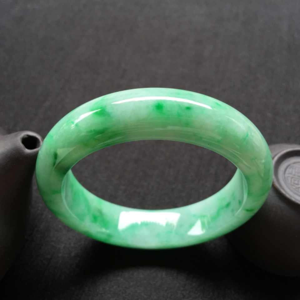 细糯种飘翠手镯 52.7mm