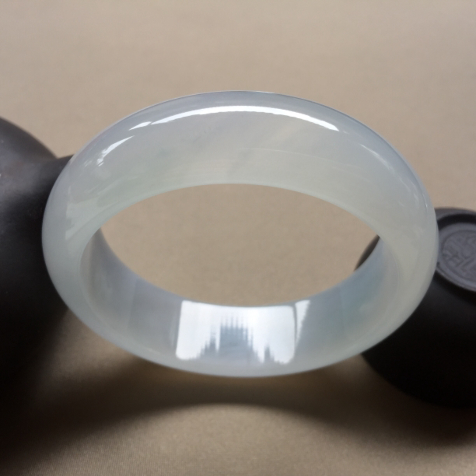 冰种晴水宽版手镯58mm