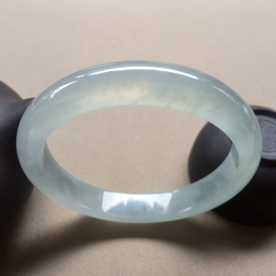 冰种淡晴水正圈手镯58.5mm