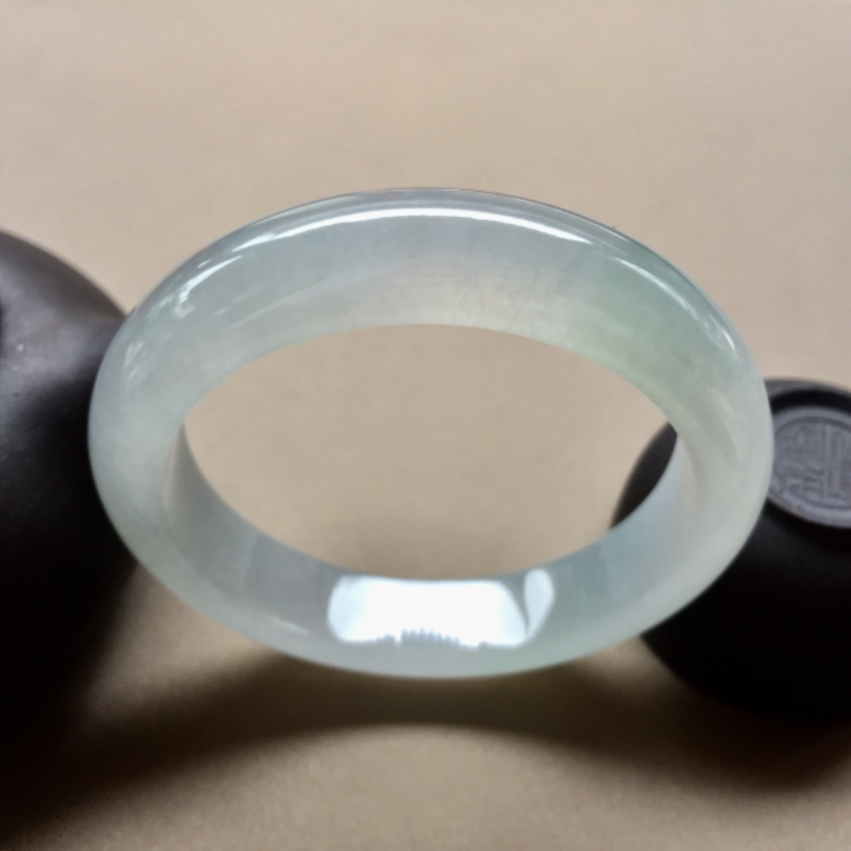 冰种淡晴水正圈手镯 58.3mm