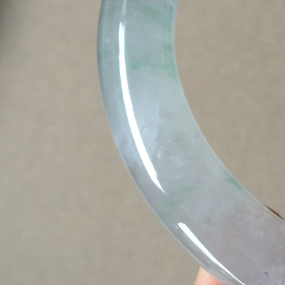 （超值推荐）冰种飘花圆条福镯 54.5mm