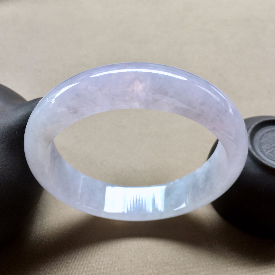 （超值推荐）糯冰种紫罗兰正圈手镯 56mm