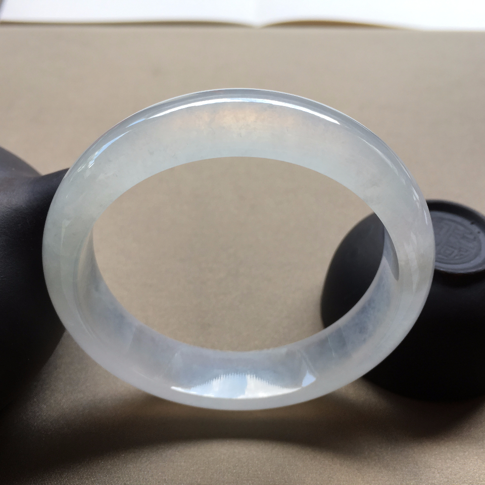 （超值推荐）冰种白冰正圈手镯 56.3 mm