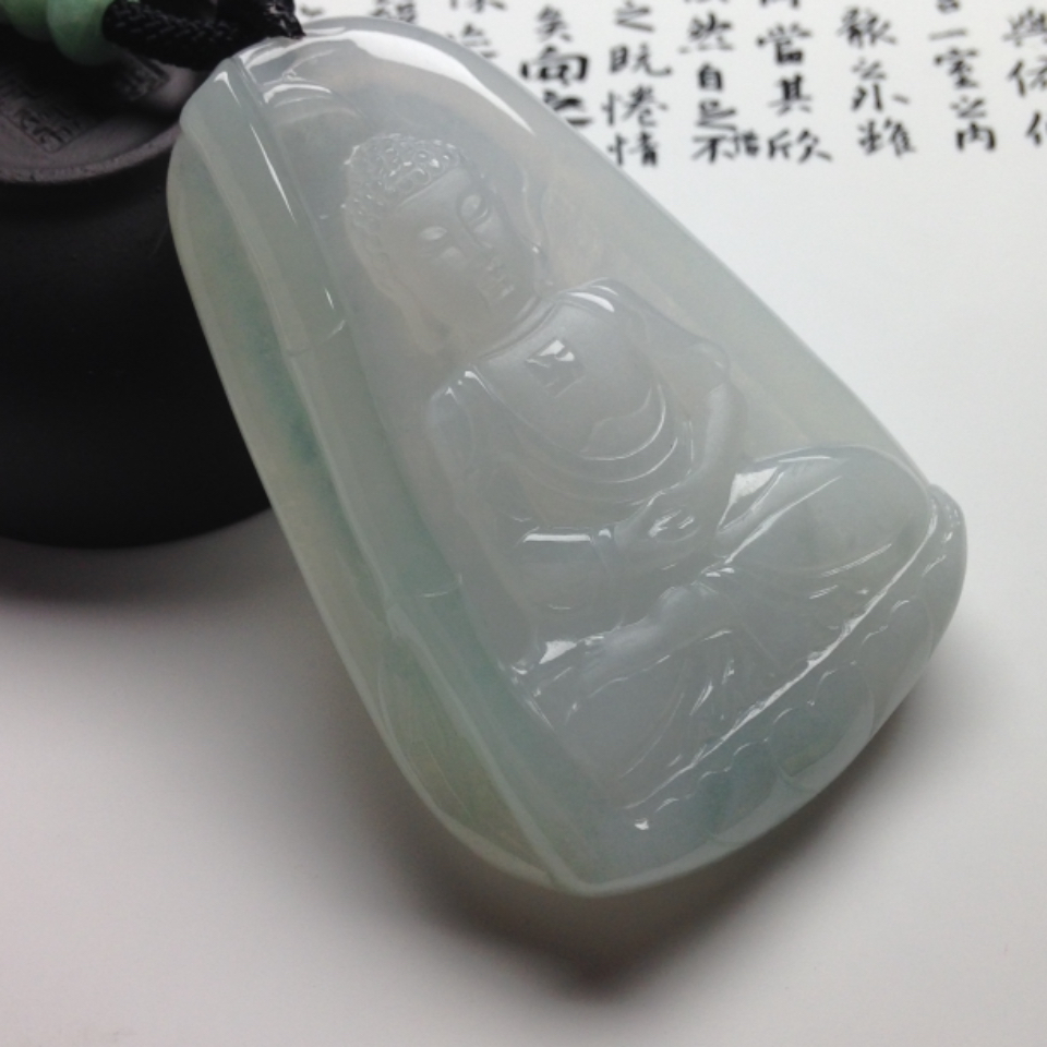 （超值推荐）糯冰种大日如来挂件