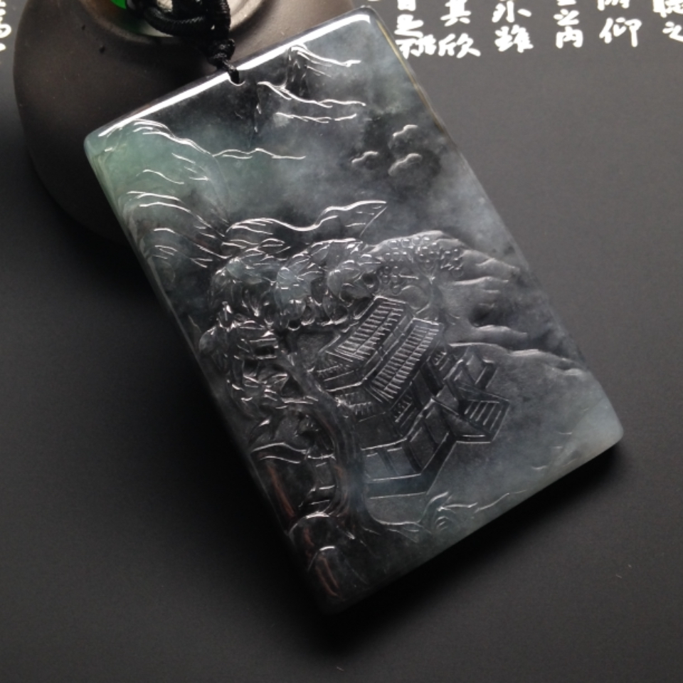 （超值推荐）乌鸡种山水牌挂件