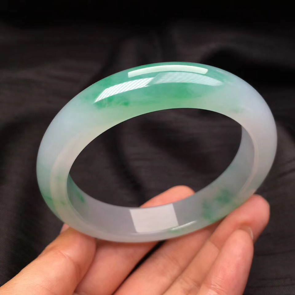 冰种飘花手镯(57.4mm)
