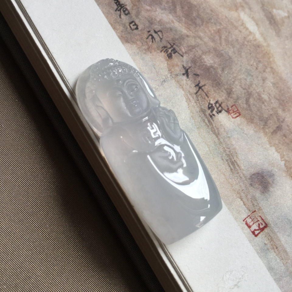 （超值推荐）冰种白冰佛祖吊坠