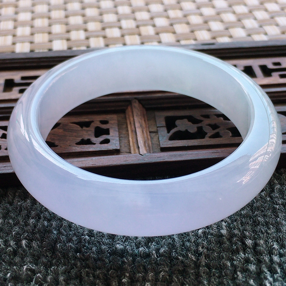 糯冰种紫罗兰手镯56mm