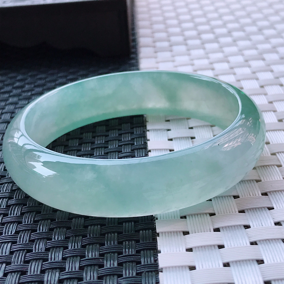 冰种晴水绿正装手镯58mm