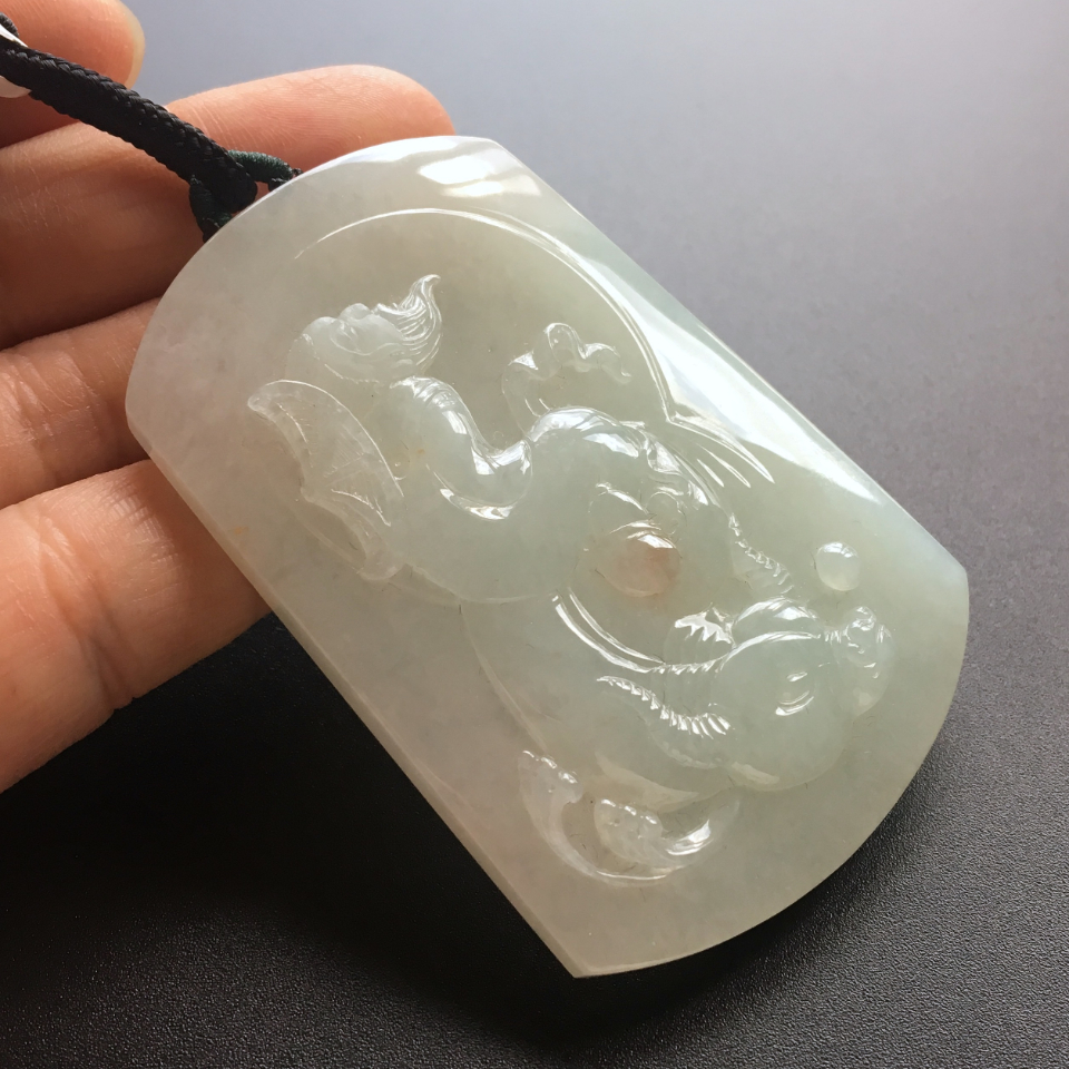 糯冰种晴水老子出关挂件