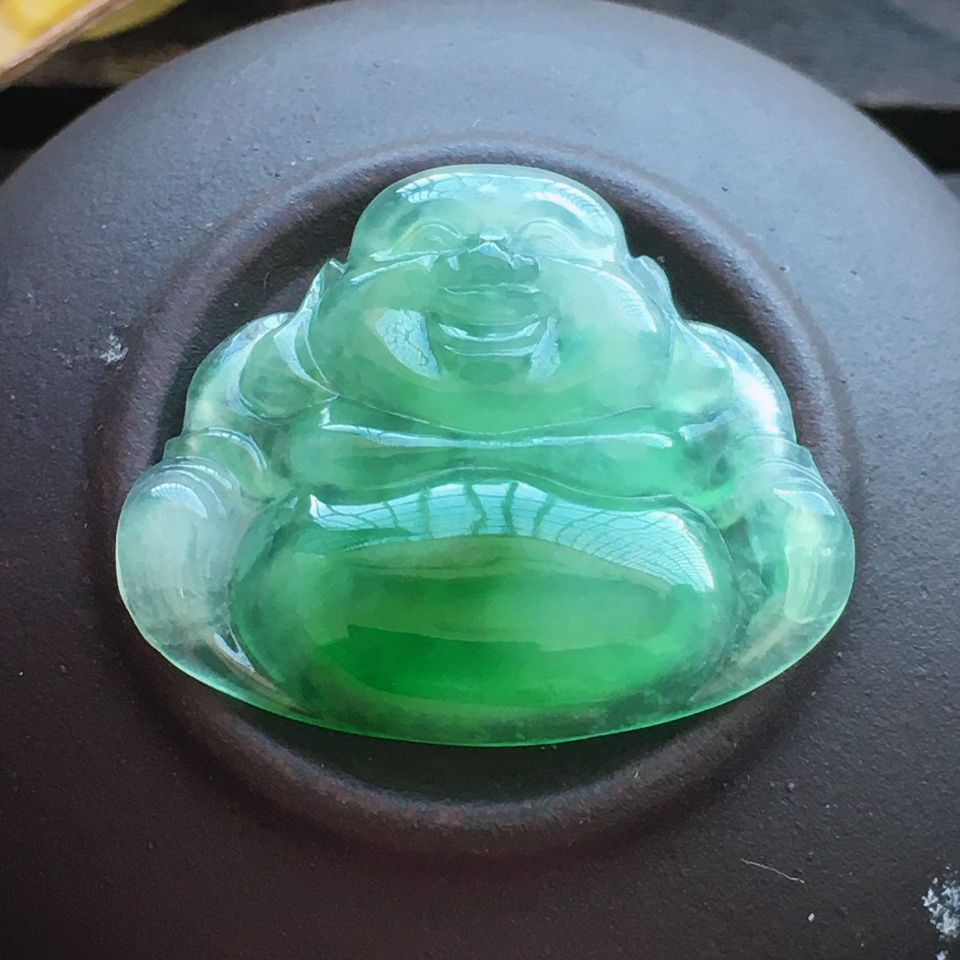 冰种飘绿佛公