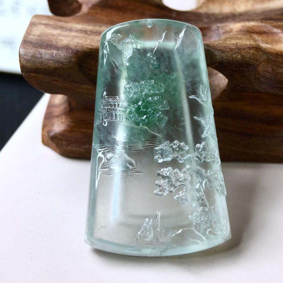 高冰飘花山水牌