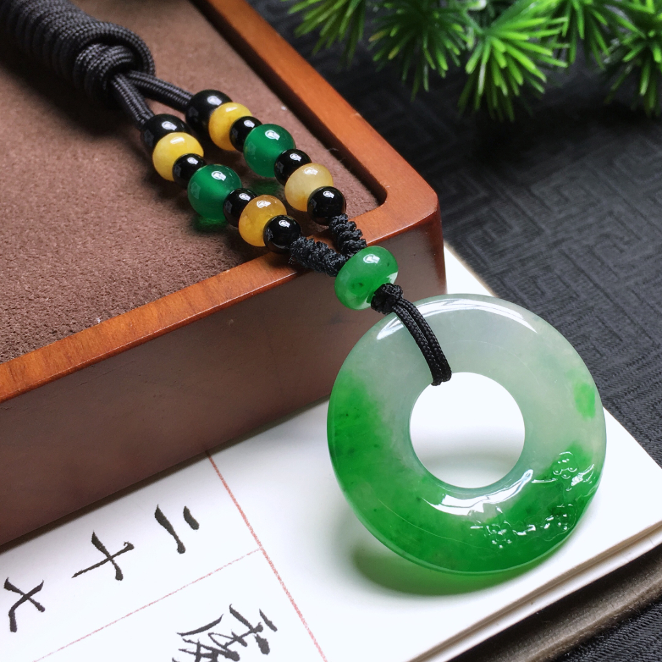 冰种阳绿平安环