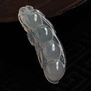 糯冰种缅甸翡翠四季财豆挂件