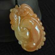 糯冰种翡色缅甸翡翠如意挂件