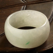 糯冰种飘翠缅甸翡翠指环