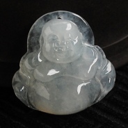 冰种缅甸翡翠弥勒笑佛挂件
