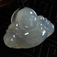 冰种缅甸翡翠玉佛挂件