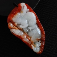 细糯种红翡缅甸翡翠玉兔挂件