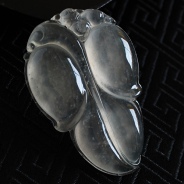 玻璃种缅甸翡翠金枝玉叶挂件
