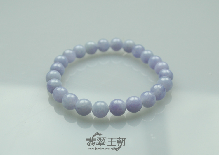 细糯种紫罗兰缅甸翡翠手链、项链套装