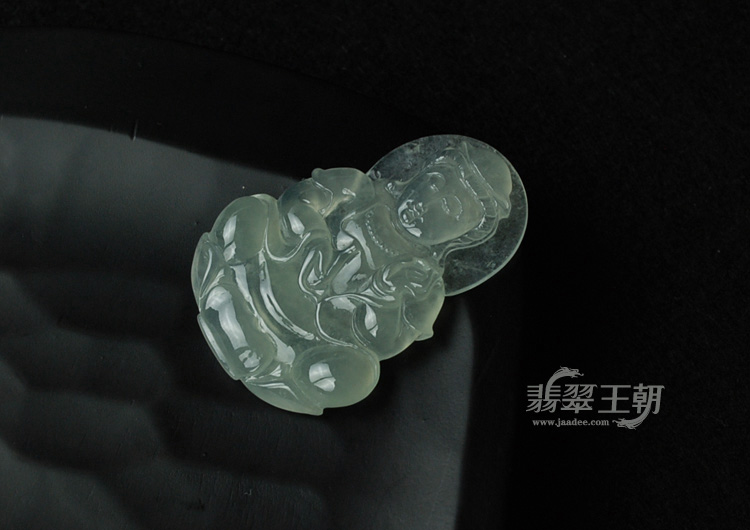 冰种缅甸翡翠观音挂件