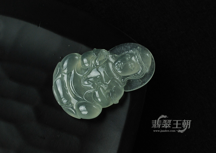 冰种缅甸翡翠观音挂件