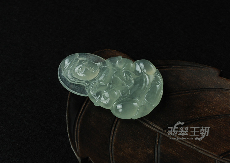 冰种缅甸翡翠观音挂件