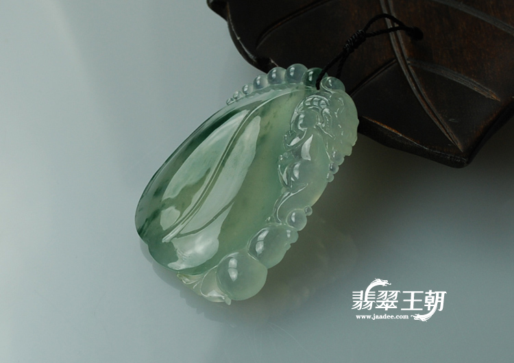 冰玻种飘花缅甸翡翠福禄寿挂件