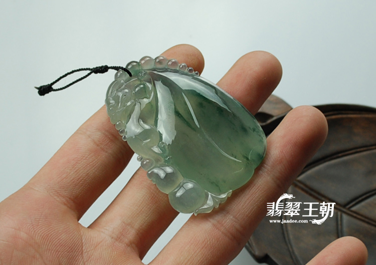 冰玻种飘花缅甸翡翠福禄寿挂件