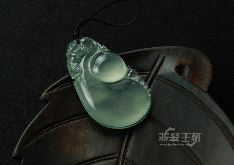 玻璃种飘花缅甸翡翠福禄寿挂件