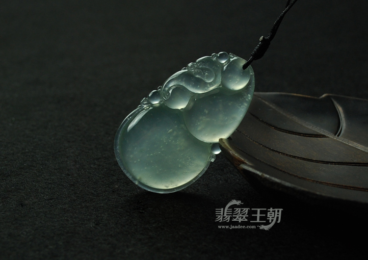 玻璃种晴水缅甸翡翠福禄寿挂件