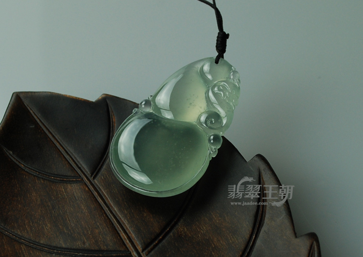 玻璃种晴水缅甸翡翠福禄寿挂件