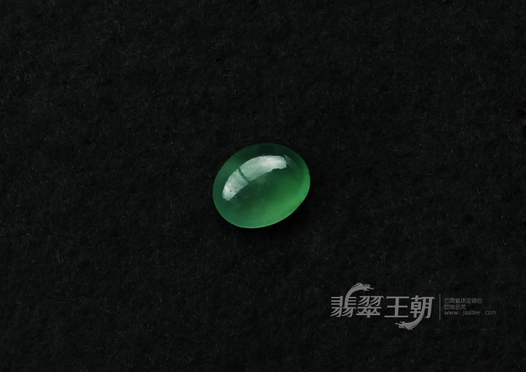冰玻种绿晴水缅甸翡翠戒面