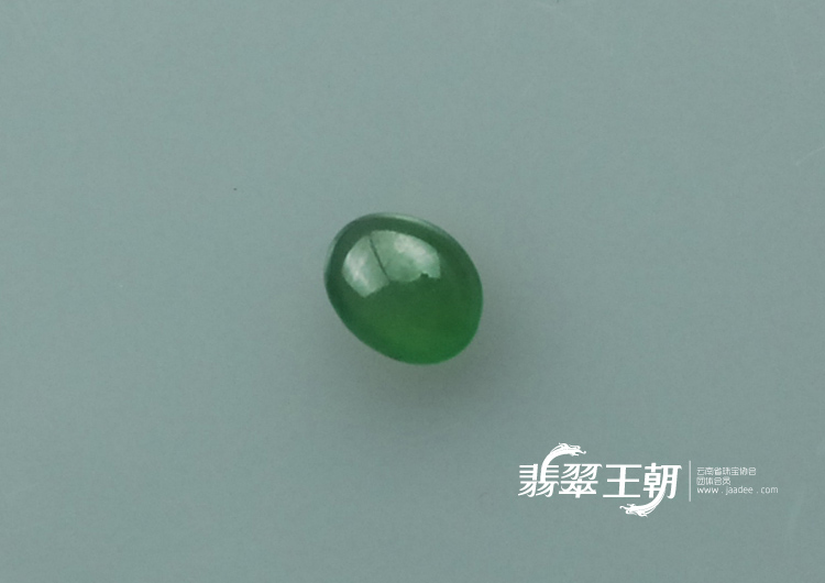冰玻种绿晴水缅甸翡翠戒面