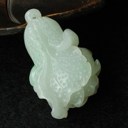 糯冰种缅甸翡翠白菜挂件