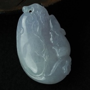 糯冰种紫罗兰缅甸翡翠福瓜鼠挂件