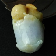 细糯种黄翡紫罗兰缅甸翡翠“破壳而出”手玩