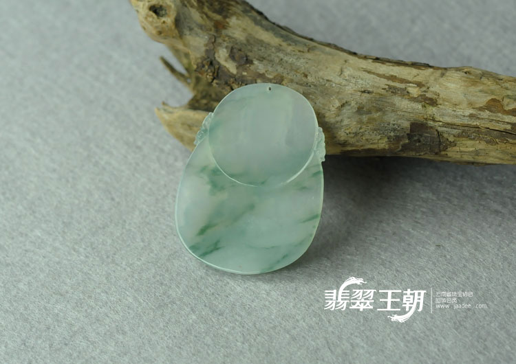 糯冰种飘花缅甸翡翠莲花观音挂件