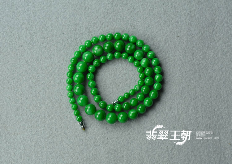 细糯种满绿“倾城绝色”缅甸翡翠项链