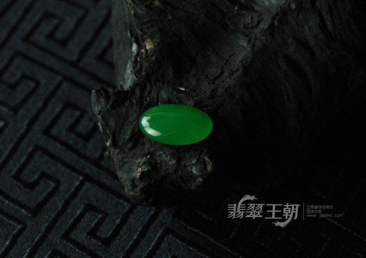 冰种正阳绿缅甸翡翠满绿戒面