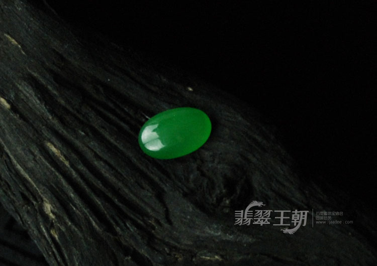 冰种正阳绿缅甸翡翠满绿戒面