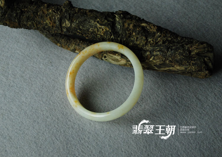 糯冰种飘红翡缅甸翡翠富贵花开手镯（60.6）