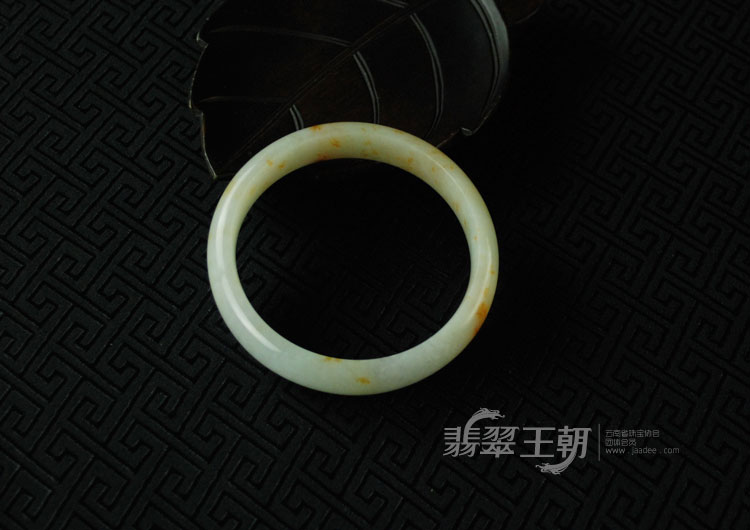 糯冰种飘红翡缅甸翡翠富贵花开手镯（60.5）