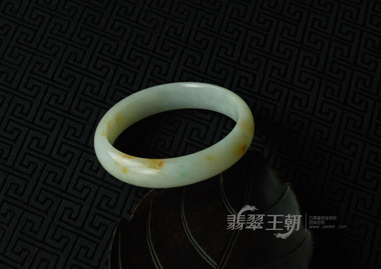 细糯种飘红翡缅甸翡翠富贵花开手镯（60.6）