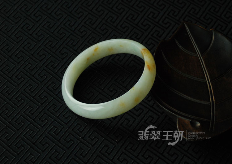 细糯种飘红翡缅甸翡翠富贵花开手镯（60.6）