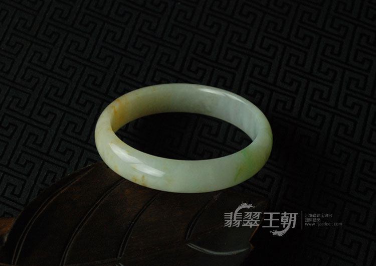 细糯种飘红翡缅甸翡翠富贵花开手镯（60.5）