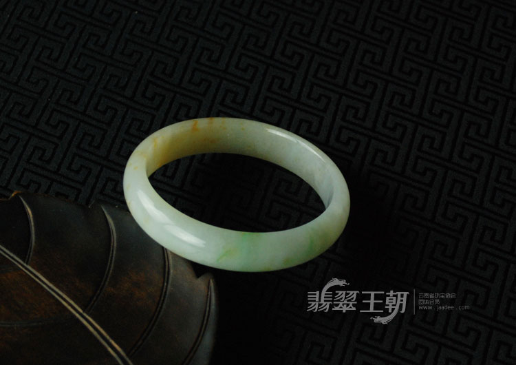 细糯种飘红翡缅甸翡翠富贵花开手镯（60.5）