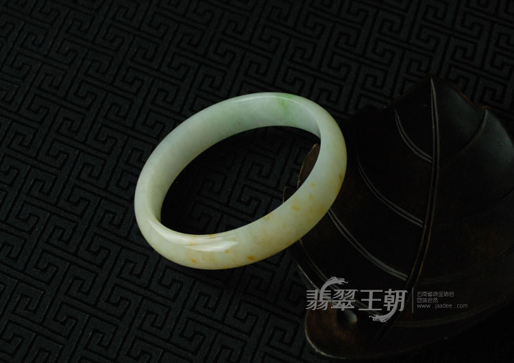 细糯种飘红翡缅甸翡翠富贵花开手镯（60.5）