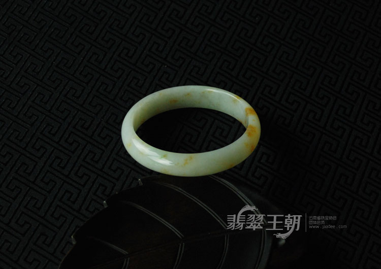 细糯种飘红翡缅甸翡翠富贵花开手镯（60.4）